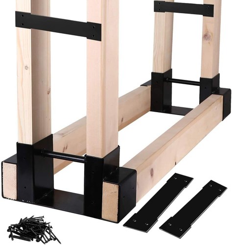 Firewood storage rack bracket - firewood,