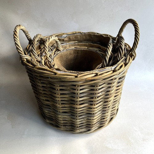 Wicker log basket - wicker,