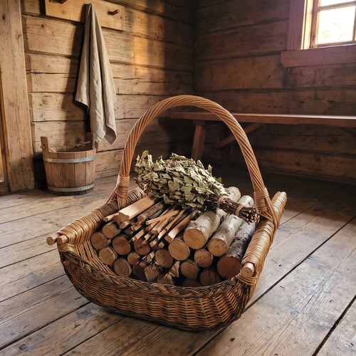Wicker log carrier - log,