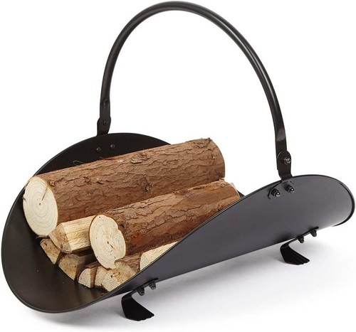 Firewood log basket - basket, metal