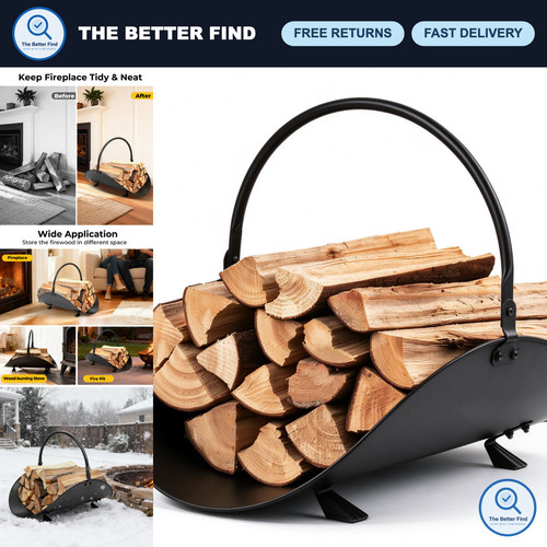 Indoor firewood basket - firewood, holder