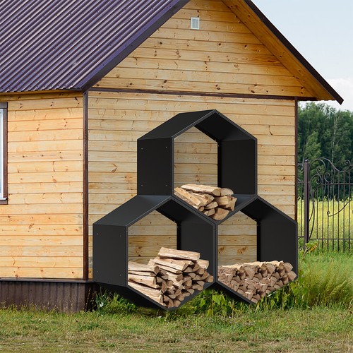 3pcs firewood rack outdoor - 3pcs,