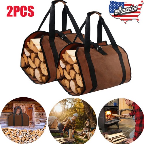 Firewood log carrier bag - log,