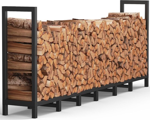 8ft outdoor firewood rack - outdoor,