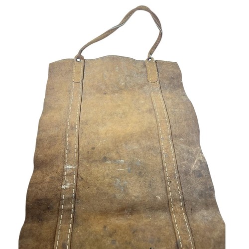Vintage leather firewood log - leather,