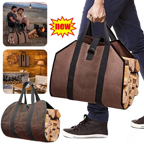 Firewood log carrier bag - log,