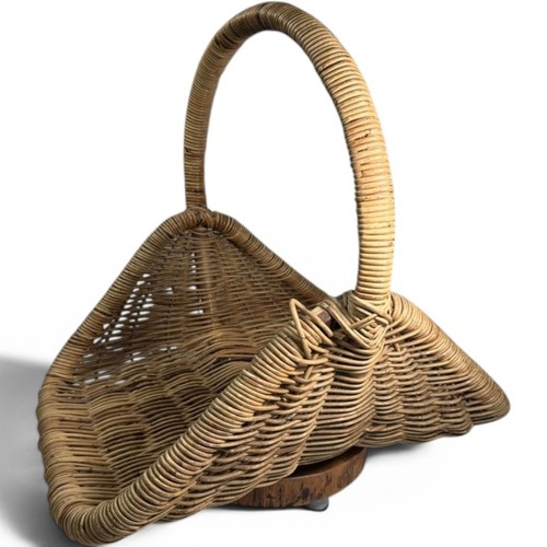 Vintage wicker fireplace log - vintage,