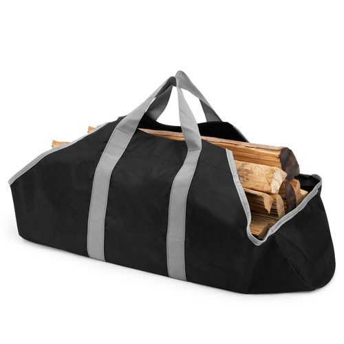 Canvas firewood carrier bag - canvas,