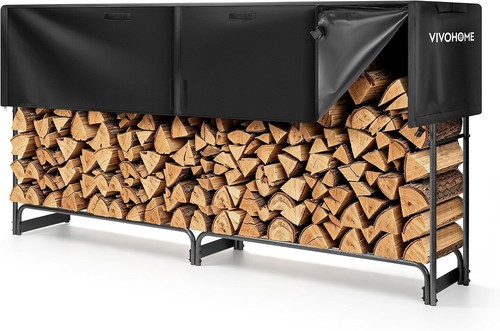 8ft firewood rack - rack, w/cover