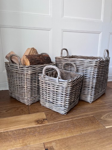 Wicker log basket firewood - log, basket,