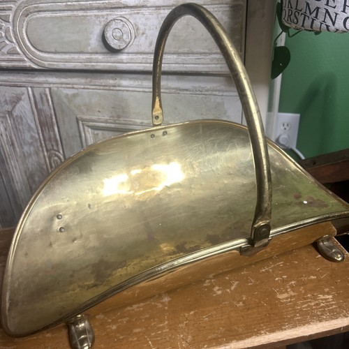 Vintage brass log firewood - brass,