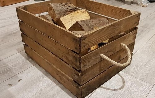 Log basket fire wood - basket, /