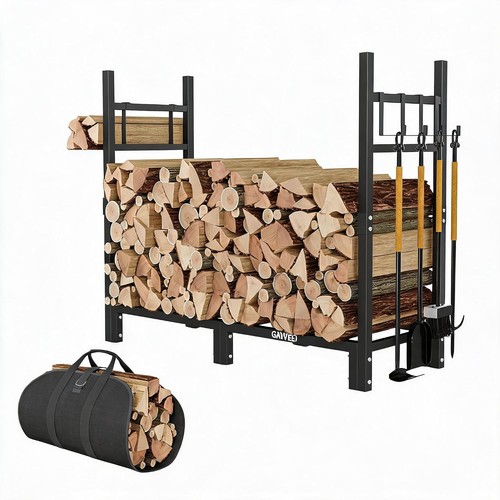9ft metal fireplace log - metal,