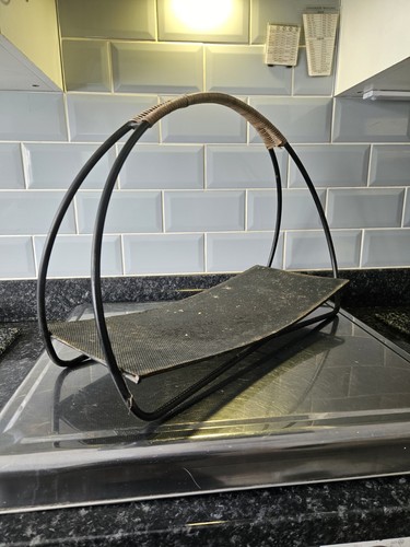 Vintage wrought iron log - iron,