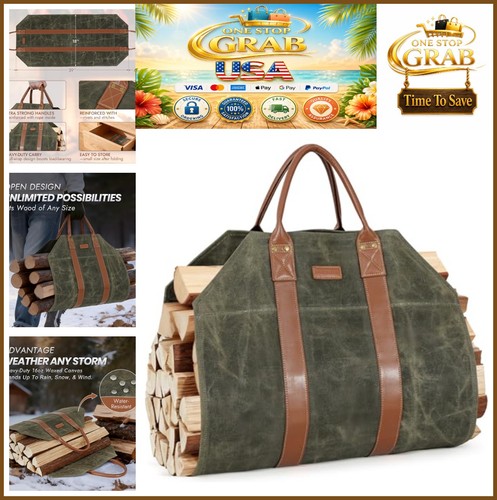 Waxed canvas firewood - waxed,