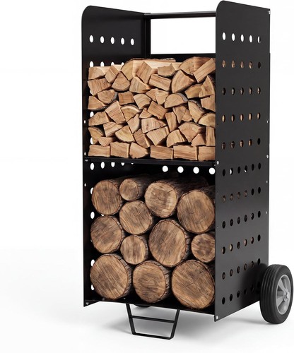 Firewood log cart wheels - w/,
