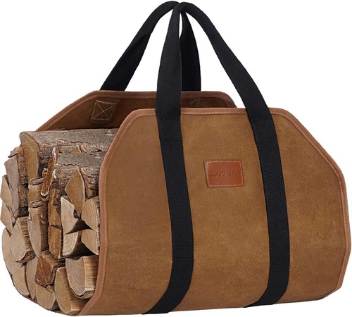 Firewood carrier waxed canvas - carrier,