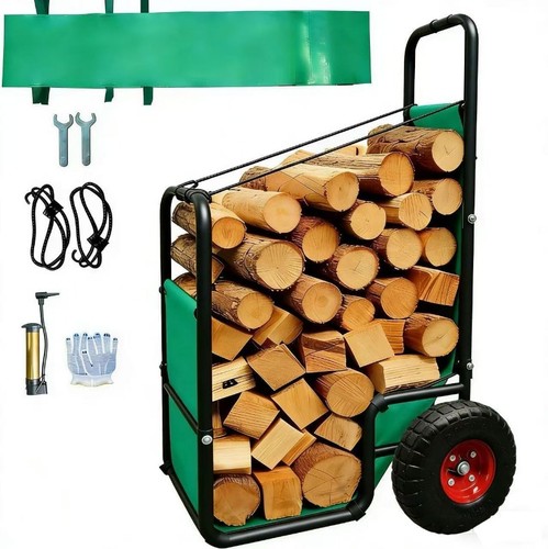Outdoor firewood log - outdoor, cart