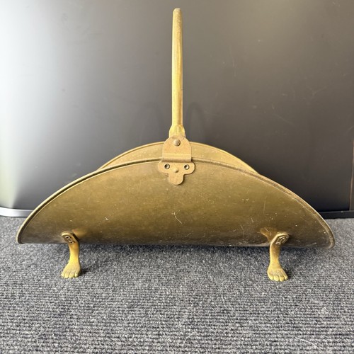 Vintage brass fireplace log - brass,