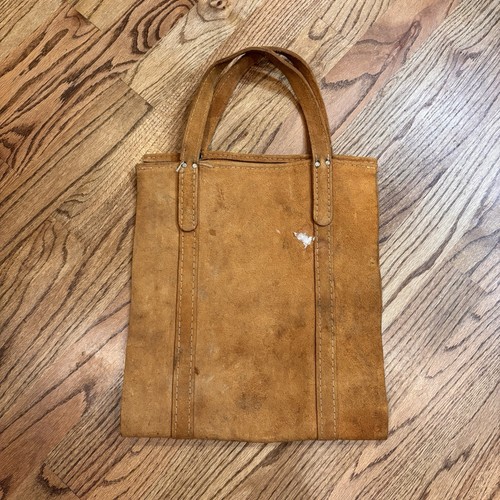 Vintage genuine leather suede - leather,