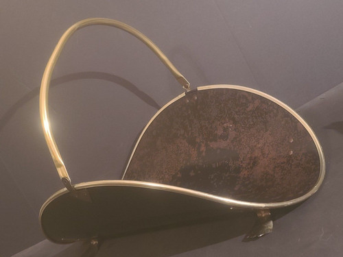 Vintage metal steel black log - vintage,