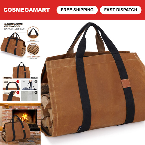Firewood log carrier tote bag - carrier,