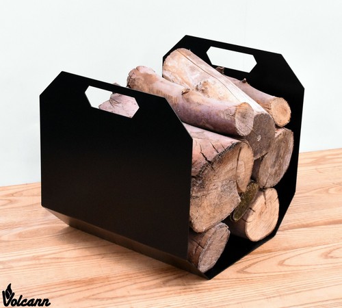Compact firewood log basket - compact,