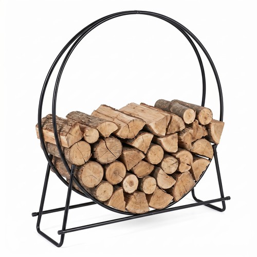 Round firewood rack - round,