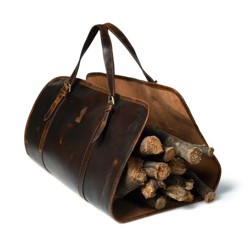 Full grain leather firewood - full,