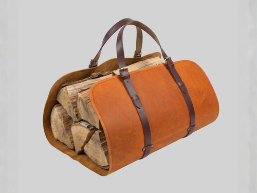 Full grain leather firewood - full-grain,