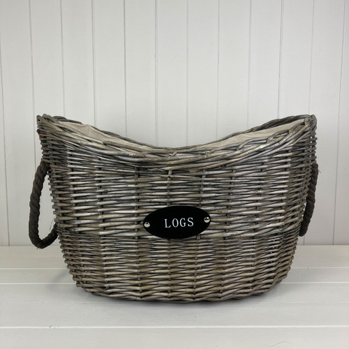 Tapered wicker log storage - log,