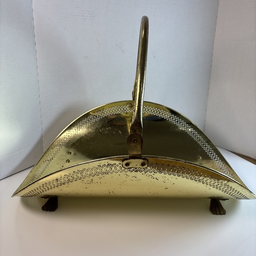 Vintage brass fireplace log - fireplace,