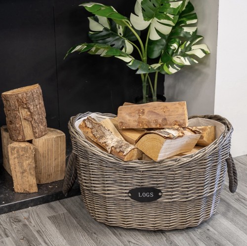 Tapered wicker log storage - tapered,