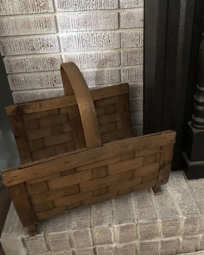 Vintage woven wood log - wood,