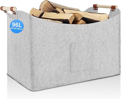 Felt firewood basket 96l - basket,